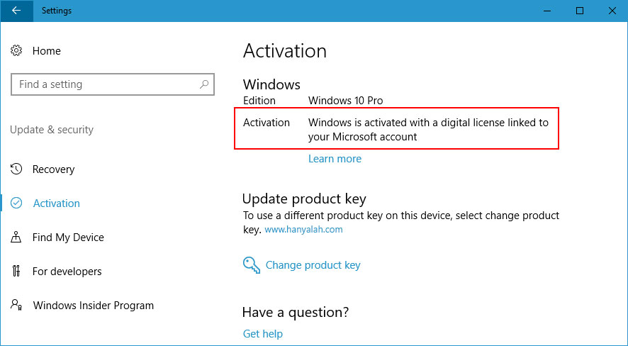windows 10 activation key